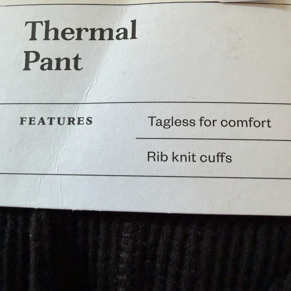Goodfellow & Co Mens XL Black Thermal Pant Base Layer Long Johns Waffle Knit NEW